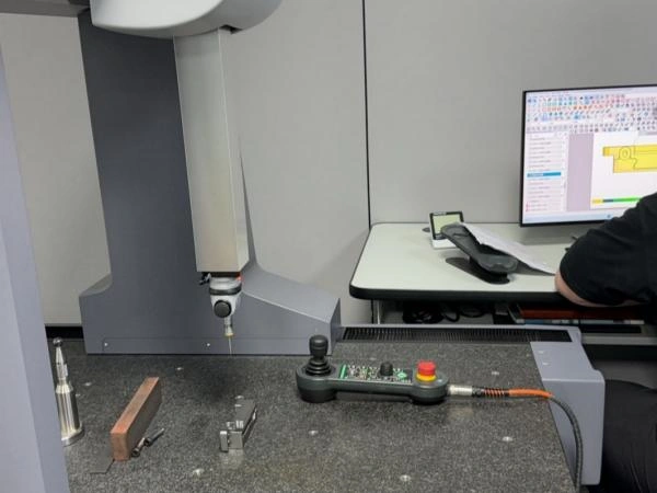 CMM inspection of precision machined parts for dimensional verification